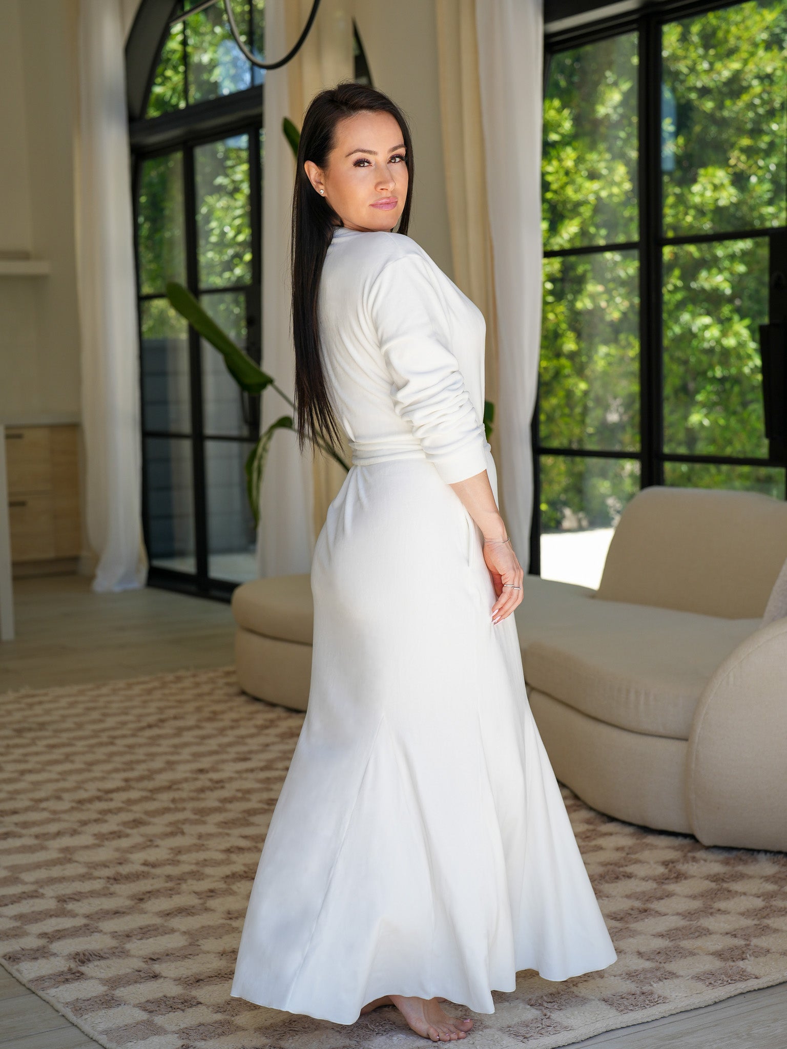 Ivory Glam Robe Sexy Little Robe