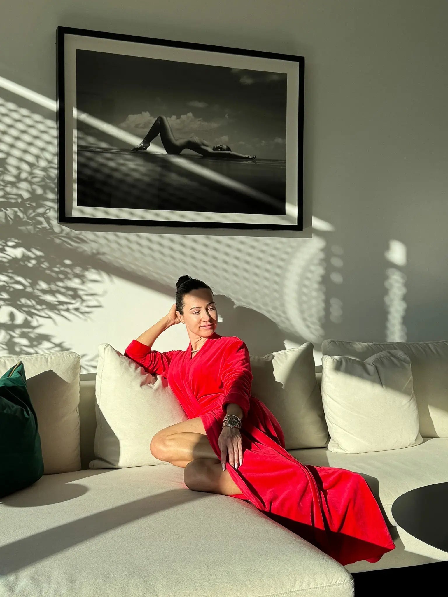 Lady in Red Robe Sexy Little Robe