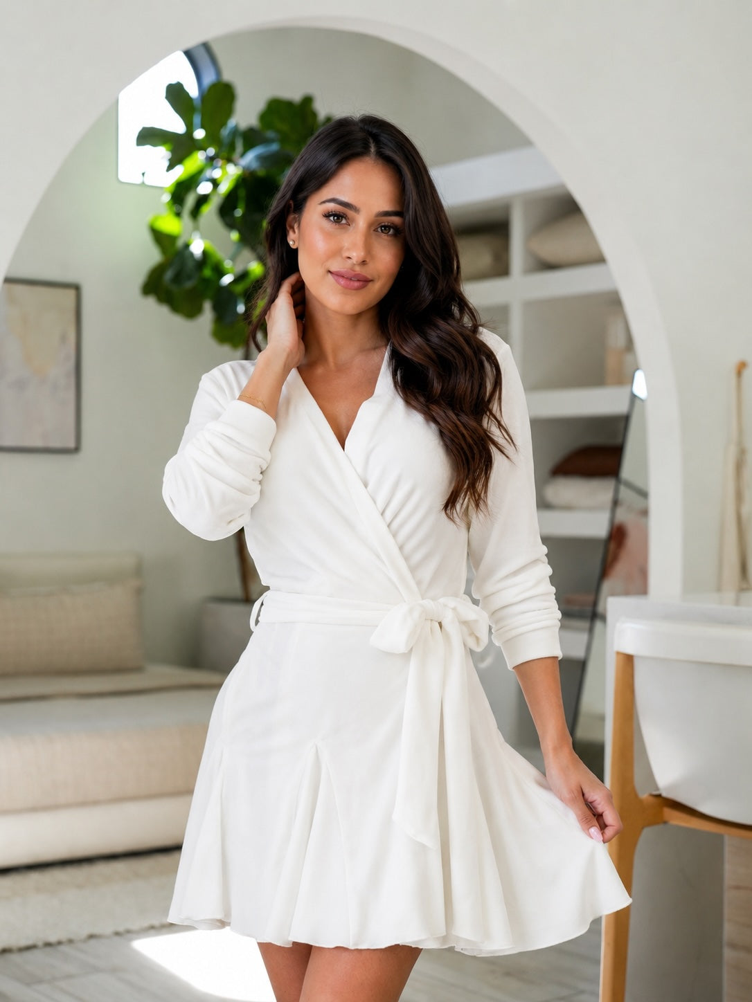 Ivory Muse Robe Sexy Little Robe